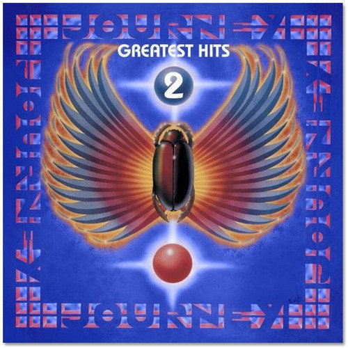 Journey Greatest Hits 2 CD cover with beetle and wings design.