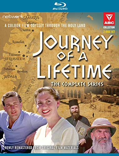 Blu-ray cover with four people and a map of the Holy Land background.