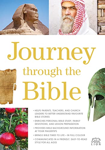 Book cover: "Journey Through the Bible" with historical images and text.