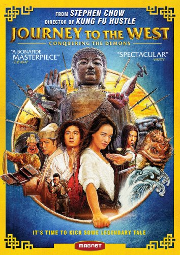 DVD cover for "Journey To The West" featuring Buddha and film characters.