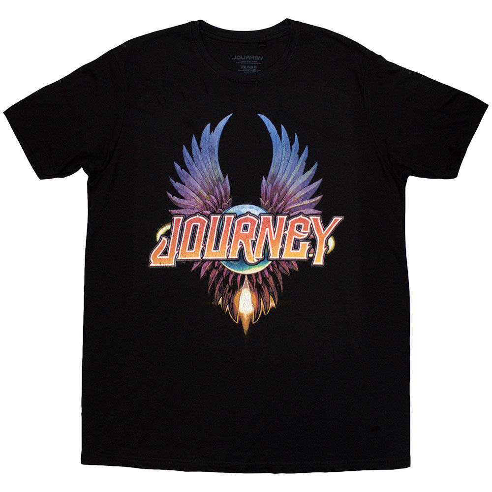 Small, light-colored t-shirt with a classic winged logo design.