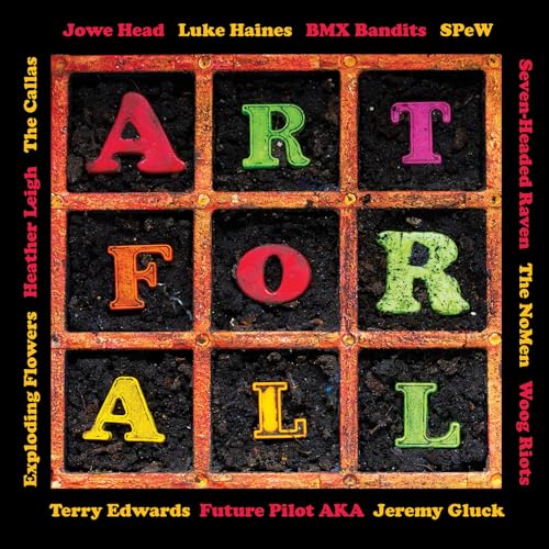 CD cover: "Art For Al" with colorful letters on a textured grid background.