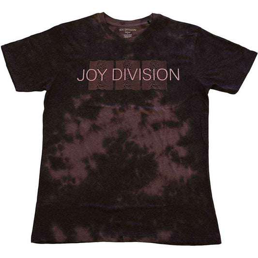 Dip-dye t-shirt with Joy Division's "Mini Repeater Pulse" graphic, size small.