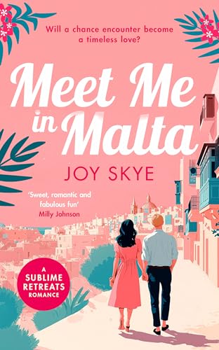 Book cover: “Meet Me in Malta” depicts a couple walking in a town.
