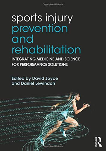 Book cover: "Sports Injury Prevention and Rehabilitation" with a runner image.