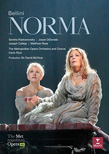 DVD cover for Bellini’s Norma featuring Joyce DiDonato and Sondra Radvanovsky.