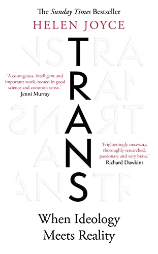 Book cover with large, vertically stacked letters spelling "TRANS" in bold red.