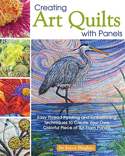 Book cover featuring colorful art quilts with floral and animal imagery.