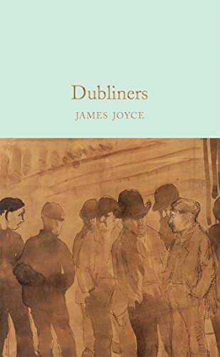 Cover of "Dubliners" by James Joyce, featuring a watercolor street scene.