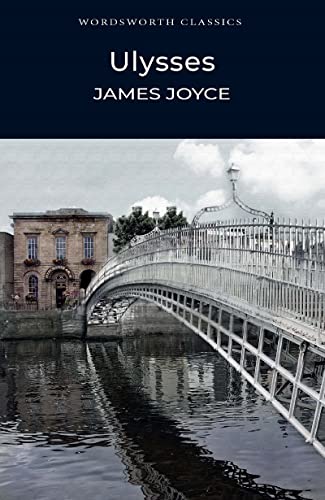 Book cover of Ulysses by James Joyce featuring the Ha'penny Bridge in Dublin.