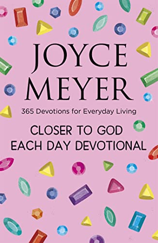 Book cover with pink background and scattered colorful jewel illustrations, titled Closer to God.
