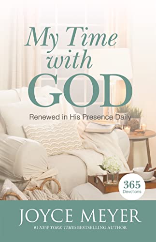 Book cover, “My Time with God,” with a cozy living room scene.