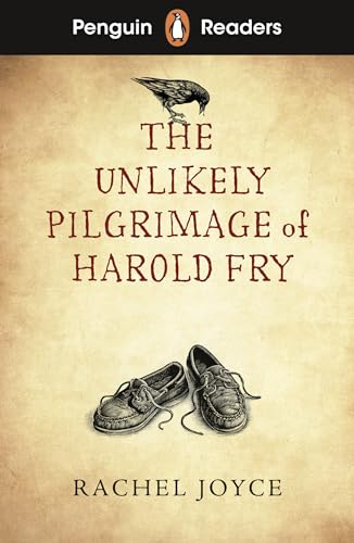 Book cover with title, shoes, and a bird against a beige background.