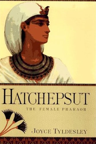 Book cover depicting a portrait of the Egyptian Pharaoh Hatshepsut.
