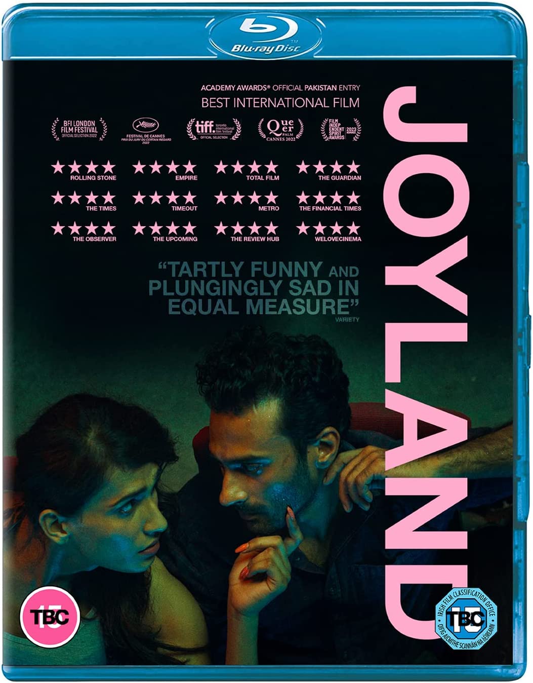JOYLAND" Blu-ray cover featuring two people in a somber, dark setting.