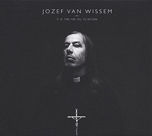 CD cover: Jozef Van Wissem portrait with a religious pendant.