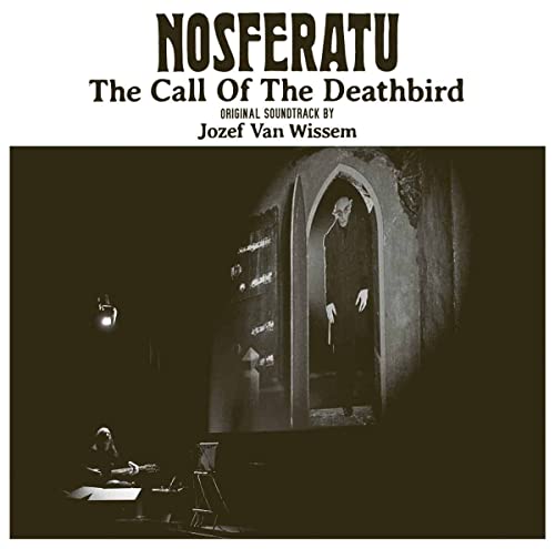 CD cover for "Nosferatu" soundtrack featuring a shadowy figure in a doorway.