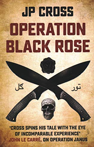 Book cover: "Operation Black Rose" with crossed knives and a skull.