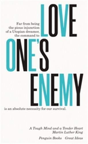 Book cover with black and teal text reading Love One's Enemy by Martin Luther King.