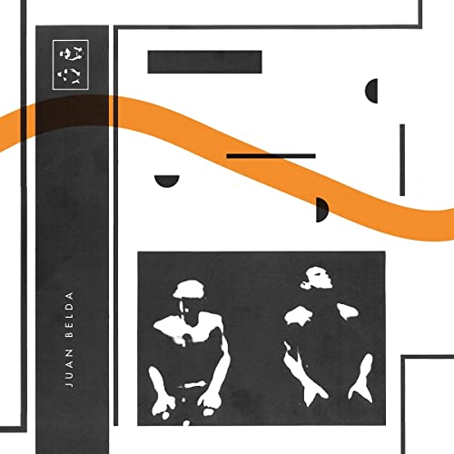 Album cover for Juan Belda featuring abstract shapes and figures.