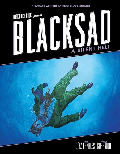 “Blacksad: Silent Hell” book cover featuring a falling anthropomorphic cat.