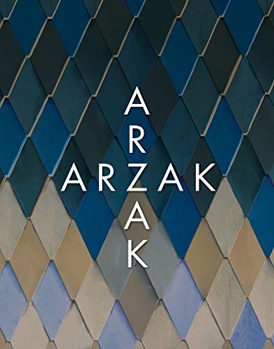 Diamond-patterned blue and beige background with white "ARZAK + ARZAK" text.