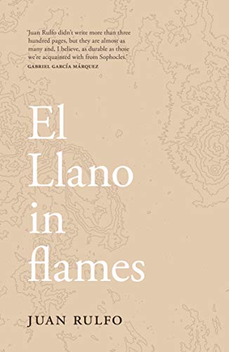 Book cover for “El Llano in flames” with topographic map background.