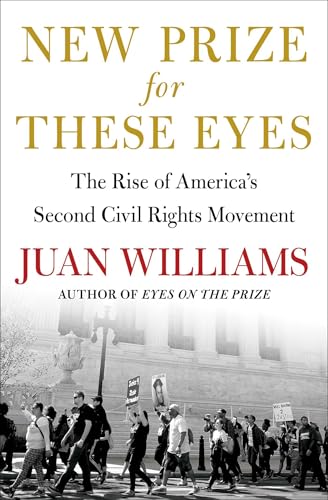 Book cover with title, author, and a protest march background.