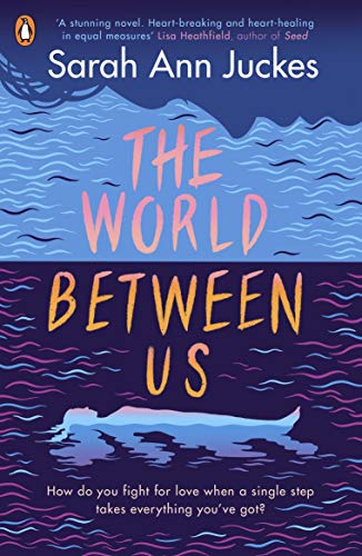 Book cover for The World Between Us showing a silhouette floating in wavy water.