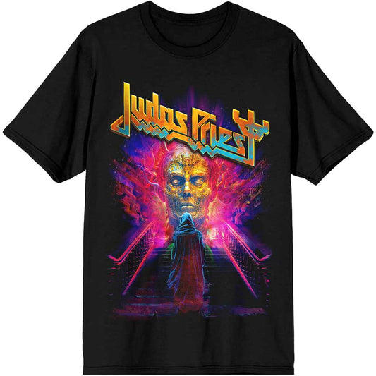 Black t-shirt featuring Judas Priest’s “Escape From Reality” album cover art.