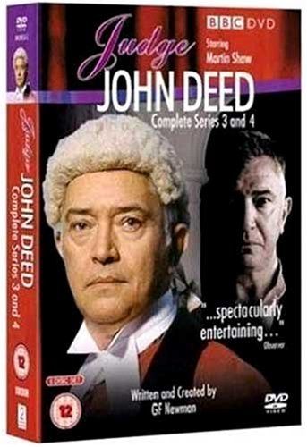 DVD cover for “Judge John Deed” featuring Martin Shaw in judge’s wig.
