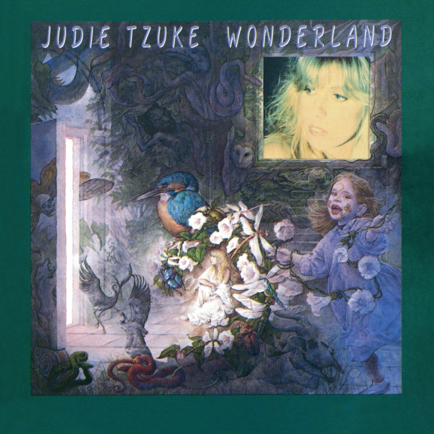CD cover for Judie Tzuke’s “Wonderland” featuring surreal, dreamlike imagery.