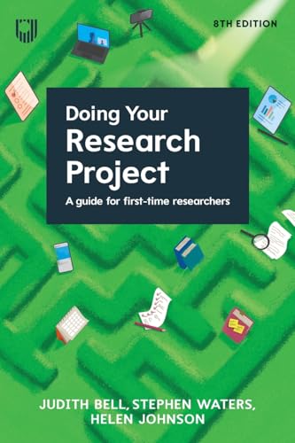 Book cover for Doing Your Research Project featuring research icons over a green maze.