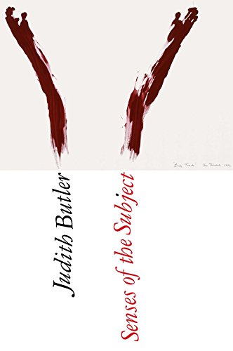Book cover: red brushstrokes above text reading “Judith Butler, Senses of the Subject.”