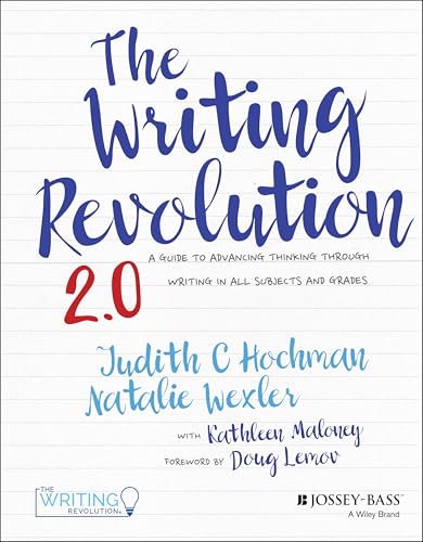 Book cover for The Writing Revolution 2.0 on a lined notebook paper background.