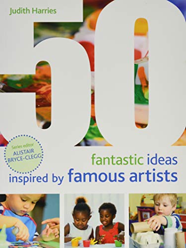 Book cover with large “50” and images of children doing art projects.