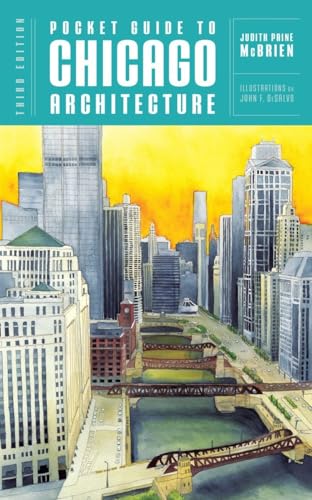 Cover of “Pocket Guide to Chicago Architecture” with a city skyline illustration.