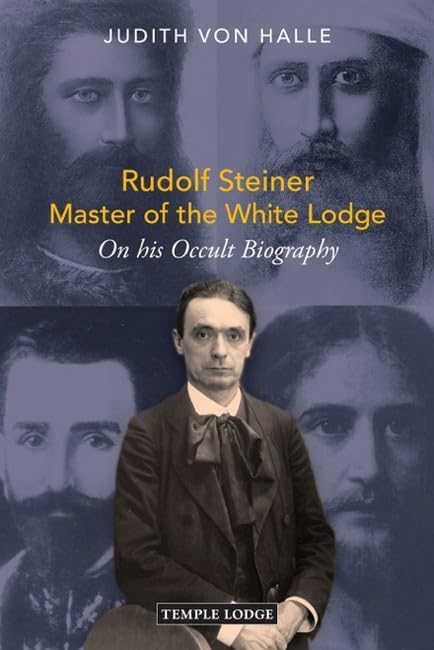 Book cover featuring portraits of Rudolf Steiner, with gold text.