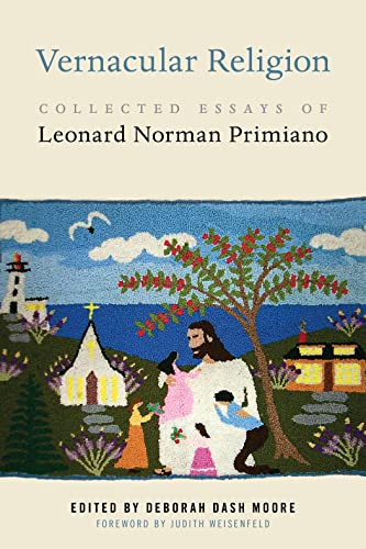Book cover featuring a folk-art style illustration of Jesus with children and a church.