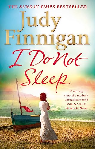 Book cover: "I Do Not Sleep" with a woman facing the sea.