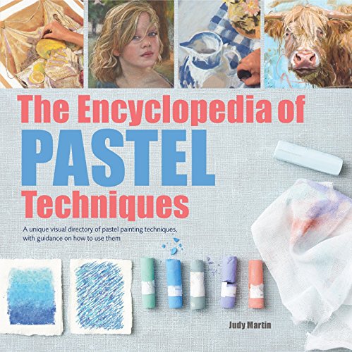 Book cover with pastel art supplies and examples of painted artwork.