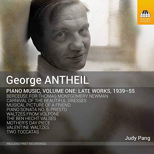 CD cover featuring a portrait of composer George Antheil and tracklist.