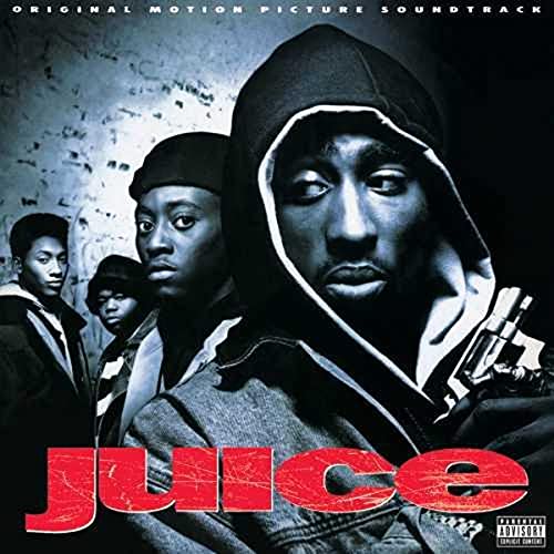 Juice" soundtrack vinyl cover featuring Tupac Shakur and other figures.