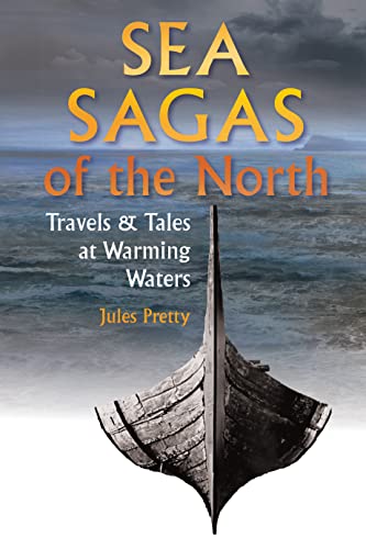Book cover with title, a seascape, and the stern of a wooden boat.