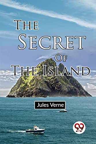 Book cover: "The Secret Of The Island" with island and boats.