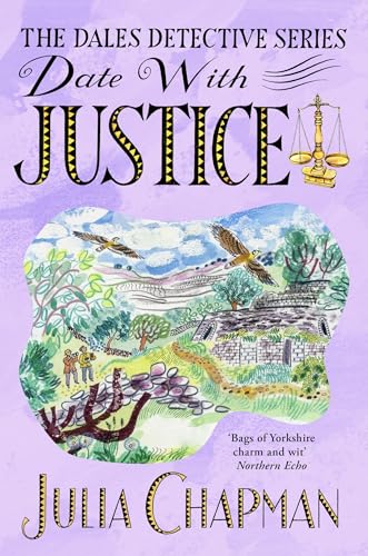 Book cover: “Date With Justice” featuring illustrated Yorkshire landscape and scales.