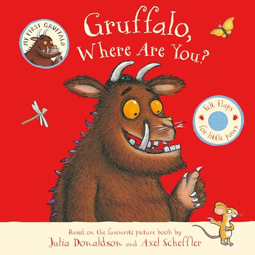 Cover of "Gruffalo, Where Are You?" featuring the Gruffalo and a mouse.