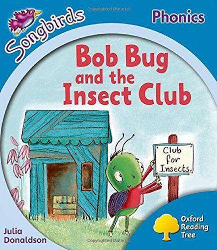 Book cover featuring a green bug hanging a sign that says Club for Insects.