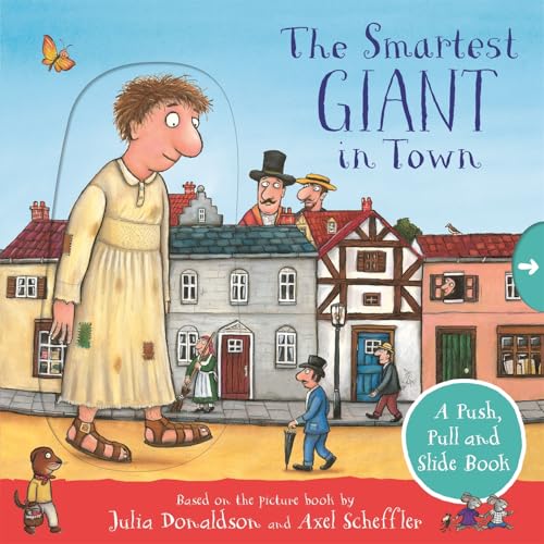 Giant towers over a colorful town with interactive push, pull, and slide elements.