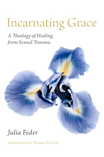 Book cover with blue iris flower and title “Incarnating Grace.”